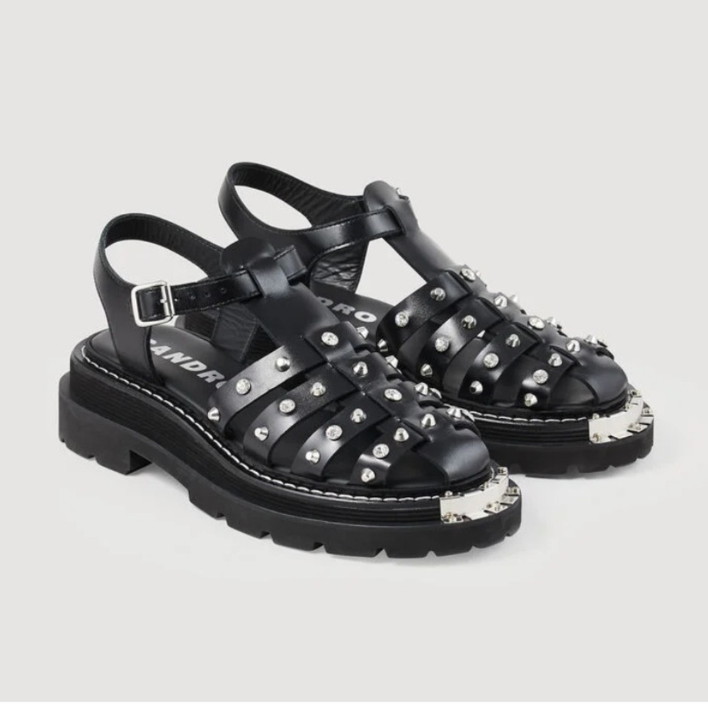 Sandro leather sandal